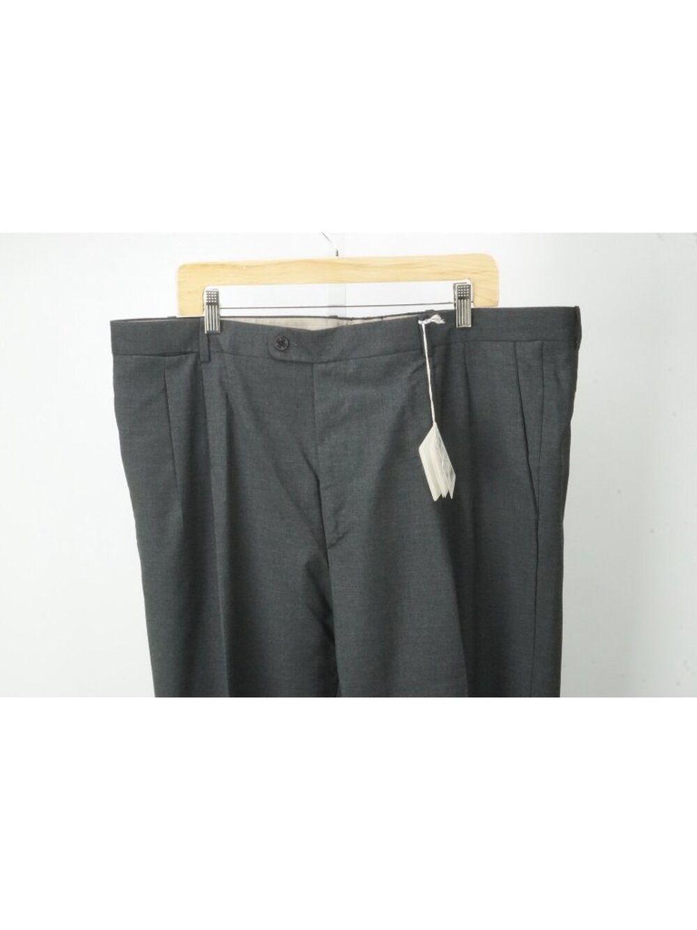 Zanella Johnny Gray 100% Wool Mens Dress Pants 60 EU BRAND NEW